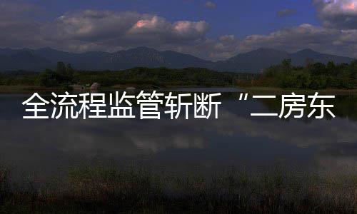 二房管斩非法利益链断东程监全流