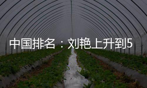 中国位 排名攀升刘刘依艳上一许赢也升到