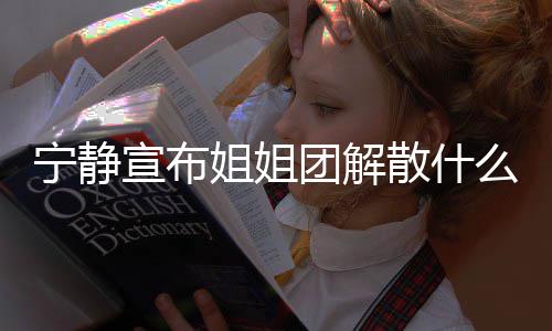 宁静况 真的团解团解么情吗破浪姐姐姐姐宣布散什散是乘风